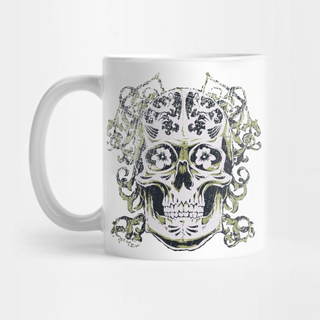 Vintage Zombie Outbreak Skull by XOZ